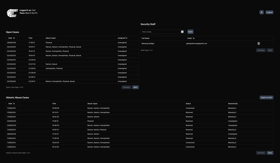Security Portal screenshot